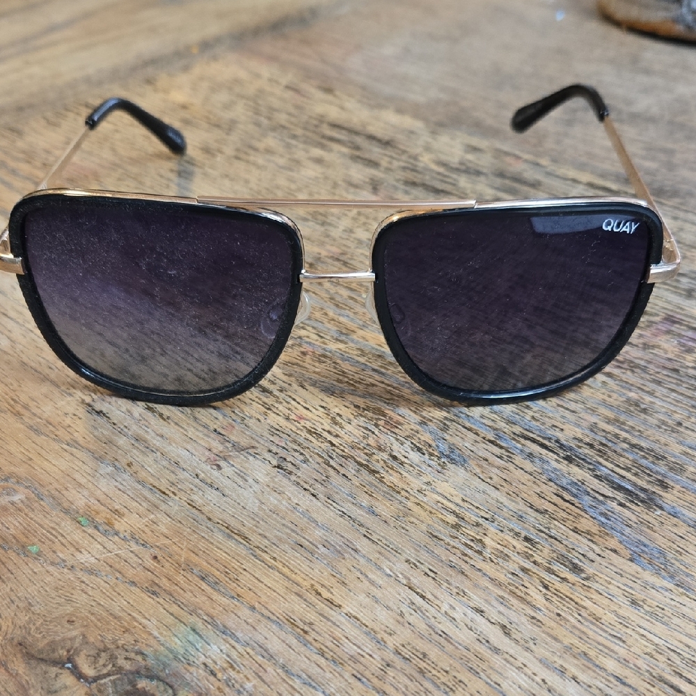 Quay Australia Black and Gold Sunglasses